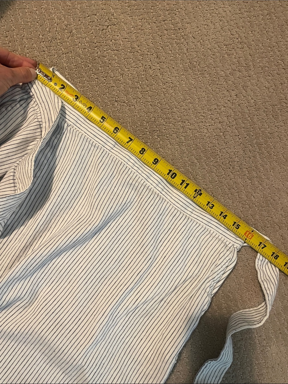 Banana Republic Striped Linen Wrap Pencil Skirt Size 10 - Picture 9 of 9